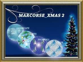 Sims 3 — marcorse_xmas 2 by marcorse — A set of four Christmas decorating patterns in shades of blue.