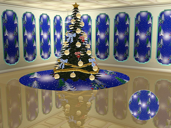 Sims 3 — marcorse_xmas snowfall pattern by marcorse — Pairs of Christmas trees in a pretty snowfall make a crisp feasonal