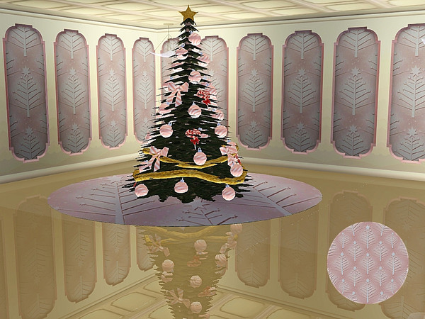Sims 3 — marcorse_oh xmas tree pattern by marcorse —  A stylised, 'ribby' Christmas tree, with a star on top in mushroom