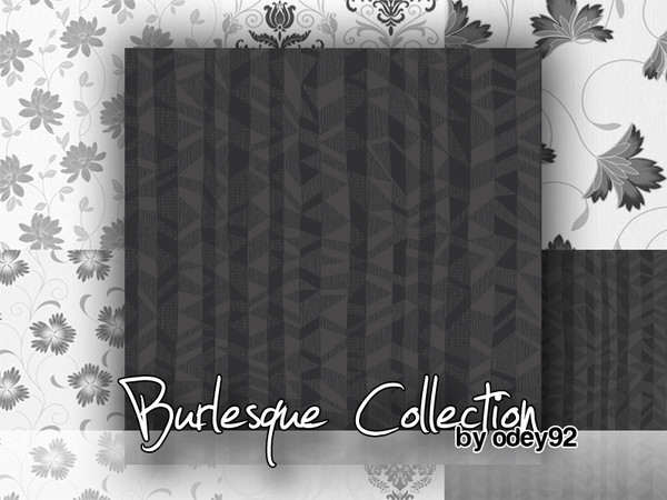 Sims 3 — Felex by Odey92 — A quirky but stylish geometric design with a slightly raised texture - showing in black and