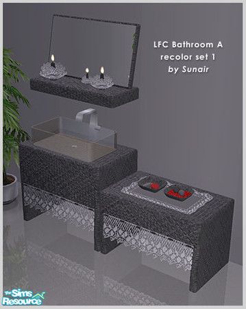 Sims 2 — LFC Bathroom A - Recolor set 1 by Sunair — LFC Bathroom A - Recolor set 1 (black)