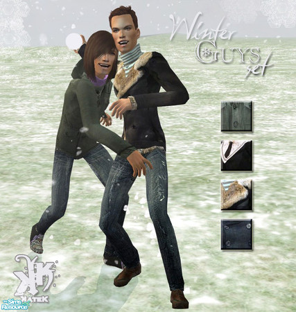 Sims 2 — Winter Guys Set by K@ — The set of 4 winter outfits for the nodern guys!