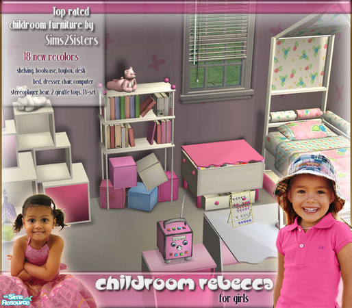 Sims 2 — S2S Childroom Rebecca - For Girls by sims2sisters — 18 Recolors of S2S Childroom Rebecca - MESHES