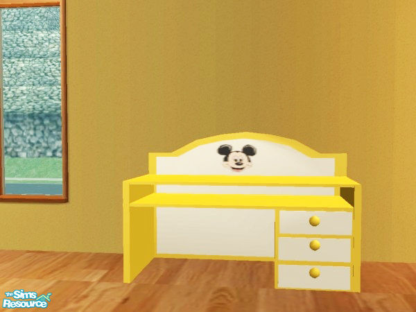 Sims 2 — Cartoon Kids Bedroom - Desk by MysticVelvet — This set is made up of 7 new meshes, a recolour of Echos3x4 Rug