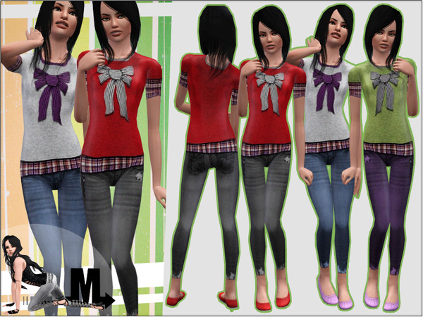 Sims 3 — Dreaming [Requested] by miraminkova — This cute and pretty everyday outfit will give to your teens a charming