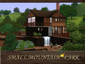 Sims 3 — evi Small Mountain Park by evi — Built on many different levels this wooden oasis is waiting for your sims after