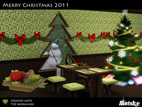 Sims 3 — Merry Christmas 2011 by Mutske — Merry Christmas and happy holidays to all your Simmies!! Some patterns and deco