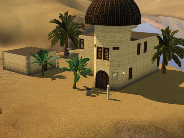 Sims 3 — Egyptian Villa by Silerna — Egyptian house with a large shed.Perfect vacation house for your sims. 