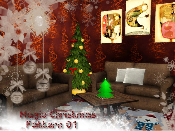 Sims 3 —  Magic Christmas Pattern 01 by SugoiZiua2 — Magic Christmas pattern 01