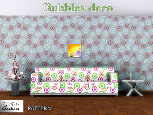 Sims 3 — Bubbles deco pattern by Ani's Creations by AniFlowersCreations — An actual style pattern with circles and rings