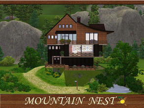 Sims 3 — evi Mountain Nest by evi — Built on the top of a hill this house is the the one for a medium size family (3-4