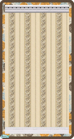 Sims 2 — Wall and Floor Collection - Wall 2 by PsychoSim — This wall goes great with the other items included in the set!