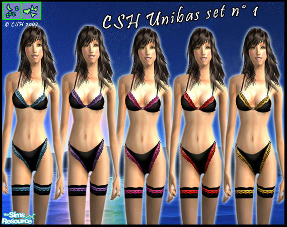 Sims 2 —  by Fairysunlight — Classic lingerie with matching stockings for everyday. Chic and sexy. Available in 10