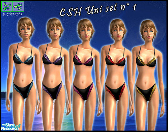 Sims 2 —  by Fairysunlight — Classic lingerie for everyday. Chic and sexy. Available in 10 colours - Please rate ! Fairy