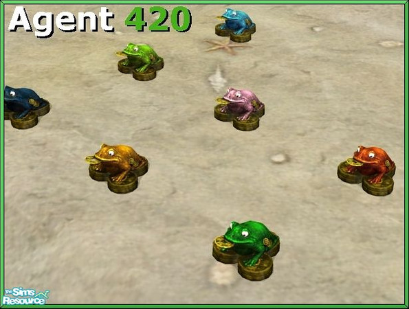 Sims 2 — A420 Lucky Frog Statues Come to Life by Agent420 — A magical spell has been cast on The Frog of Good Tidings