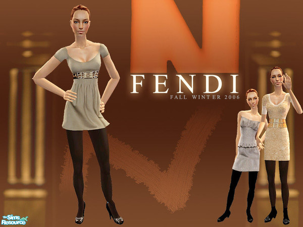 Sims 2 — Fendi Fall Winter 2006 by lemonloveshane — I know, the collection\'s pretty old, but I think the clothes looked