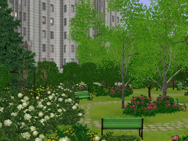 Sims 3 — Miejski Skwer by Ktosiu111 — Quite big, simple park. 
