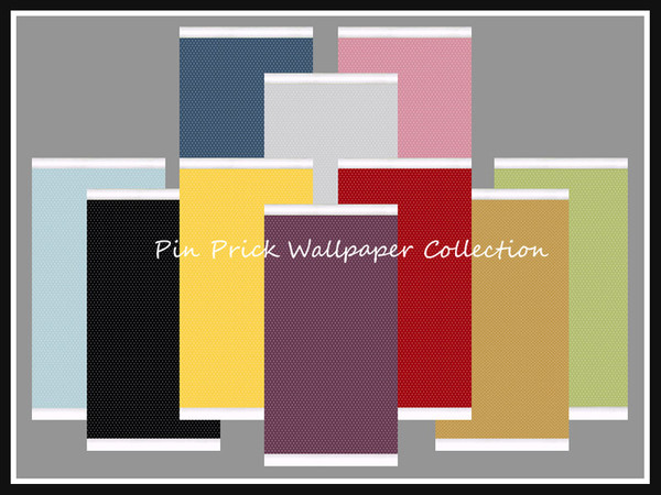 Sims 2 — Pink Prick Wall Collection by portiapudding — Ten walls with a pin prick design.