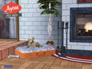 Sims 3 — Aycae Pet Bed by D3VV — While hunting for some usable stuff in the attic, my attention felt on an old suitcase