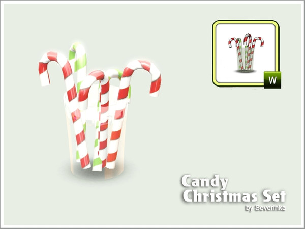 Sims 3 — Christmas Sweets by Severinka_ — Created by Severinka, Candy in the glass to decorate the Christmas table