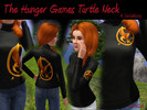 Sims 3 — Turtleneck with Hunger Games Pin by dot8232 — Turtleneck with the Mockingjay pin from The Hunger Games series.