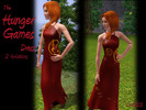 Sims 3 — Hunger Games Dress by dot8232 — A dress with the signature Mockingjay pin.