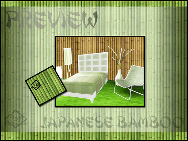 Sims 3 — Japanese Bamboo by Devirose — by Devirose-For elegant walls for garden or asian rooms^^--created using EA's