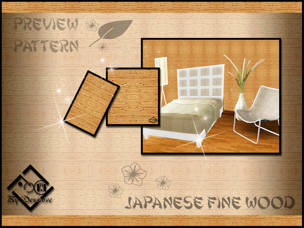 Sims 3 — Japanese Fine Wood by Devirose — by Devirose-Intense wood for asian rooms--created using EA's 'Create a