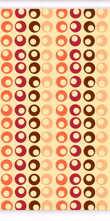 Sims 2 — Orange Beads by portiapudding — A collection of nine wallpapers with a retro bead design.