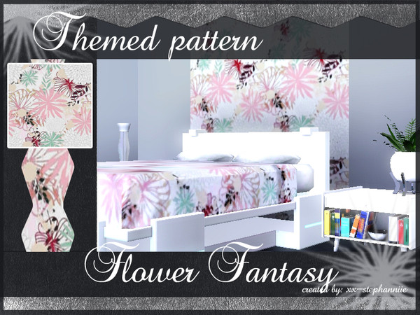 Sims 3 — Flower Fantasy Pattern by xx-stephanniie2 — Flower Fantasy Pattern. Created by xx-Stephanniie.