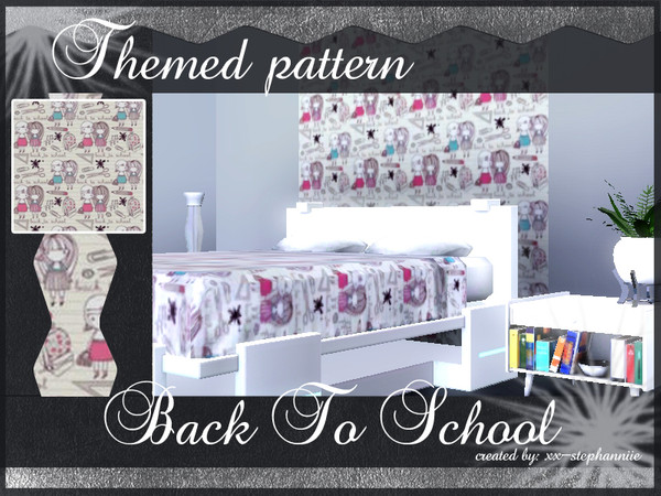 Sims 3 — Back To School Pattern by xx-stephanniie2 — Back To School Pattern. Created by xx-Stephanniie.