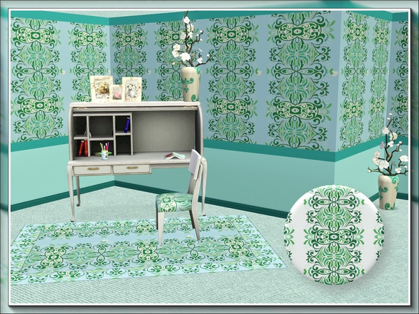 Sims 3 — marcorse_classic green abstract pattern by marcorse — A classic abstract design in a vertical pattern of green