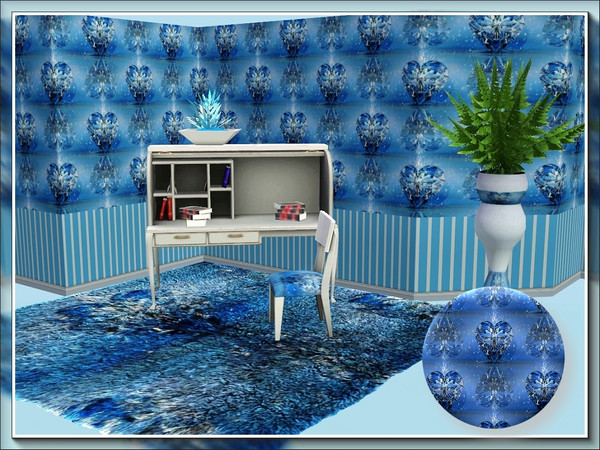 Sims 3 — marcorse_blue diamonds pattern by marcorse — Beautifu, sparkling blue diamond hearts, reflected and repeat