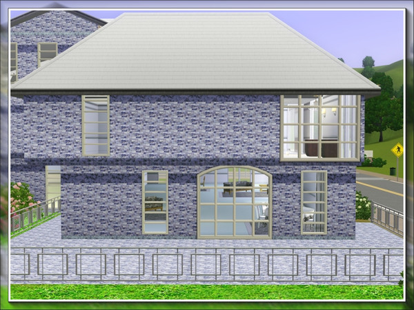 Sims 3 — marcorse_recycled brick blue pattern by marcorse — The matching masonry pattern for my Recycled Brick Blue