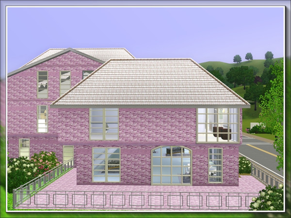 Sims 3 — marcorse_recycled brick lilac pattern by marcorse — The lilac colouration masonry version of my Recycled Brick