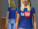 Sims 3 — Youtube Shirt (Female) by Kefke19902 — Get your sims to wear the Youtube shirt today!