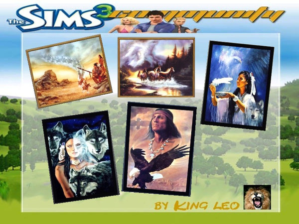 Sims 3 — Indianische Motive 2 by King_Leo2 — Set 2 aus meiner Reihe Bilder mit indianischen Motiven Set 2 of my series of