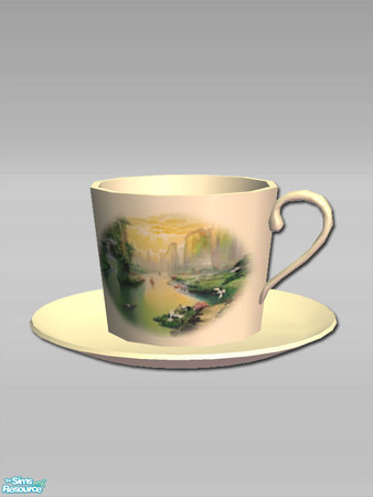 Sims 2 — Hall Cup and Saucer - Mesh by Shakeshaft — A Hallway set to create a classic style first impression on entering