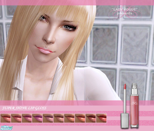Sims 2 — Super Shine Lip Gloss Set-10 by kyna987 — \"Lady Vogue\" presents the latest Super Shine Lip Gloss Set