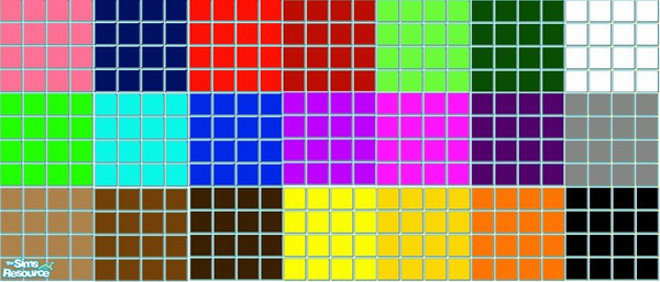 Sims 2 — Coloured Floor Tiles by simonandy — A set of coloured floor tiles to match the coloured wall tiles