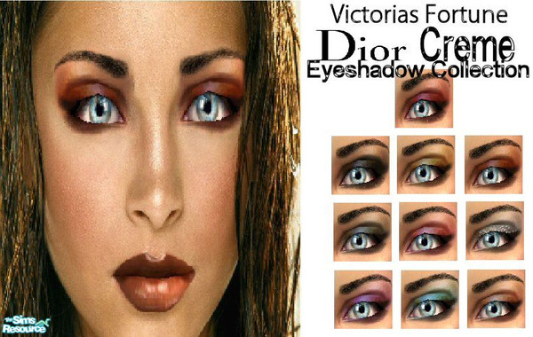 Sims 2 — VF Dior Creme Eyeshadow Collection by fortunecookie1 — These ultra creamy super intense colors are just the