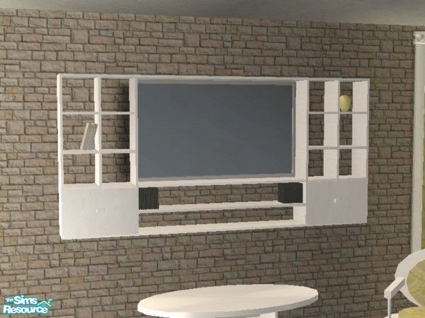 Sims 2 — Pure Ultramodern - White - TV by EarthGoddess54 — Part of the Pure Ultramodern Living white recolor set. Don\'t