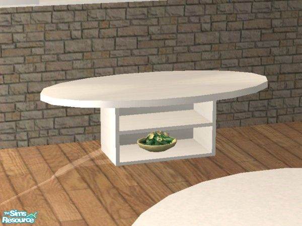 Sims 2 — Pure Ultramodern - White - Coffee Table by EarthGoddess54 — Part of the Pure Ultramodern Living white recolor