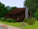 Sims 3 — Tiny Log Cabin Starter by juttaponath — This traditional log cabin has one double bed. It leaves you with a