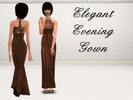 Sims 3 — Evening Gown by danioontje2 — Elegant evening dress comes with 3 colors. The browngold as shown and black with