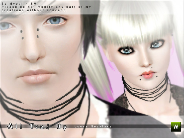 Sims 3 — [ All Tied Up ] - Loose Necklace Accessory by Screaming_Mustard — A very simple yet stylish loose twine