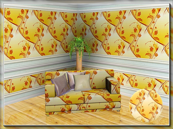 Sims 3 — marcorse_sweet meadow pattern by marcorse — Sweet meadow grasses, brown on gold, in a diagonal pattern.
