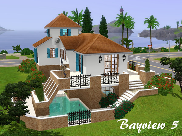 Sims 3 — Bayview 5 by philo — Did you see the swimming pool? It's partly covered and should garanty your sims some