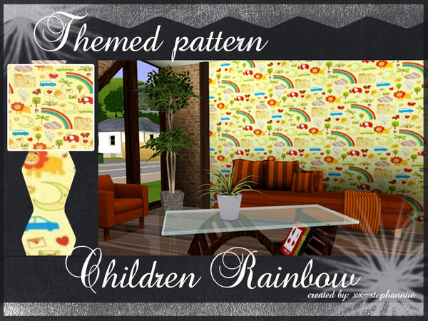 Sims 3 — Children Rainbow by xx-stephanniie2 — Children Rainbow Pattern. Created by xx-Stephanniie.