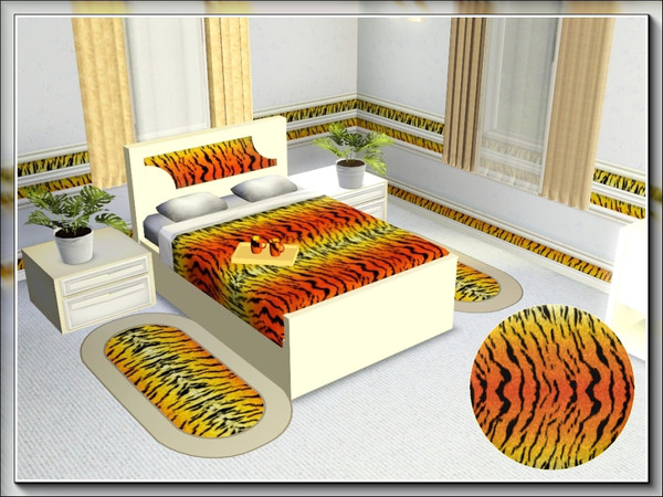 Sims 3 — marcorse_bengal tiger pattern by marcorse — An overview of a whole skin, rather than just the stripes, this is